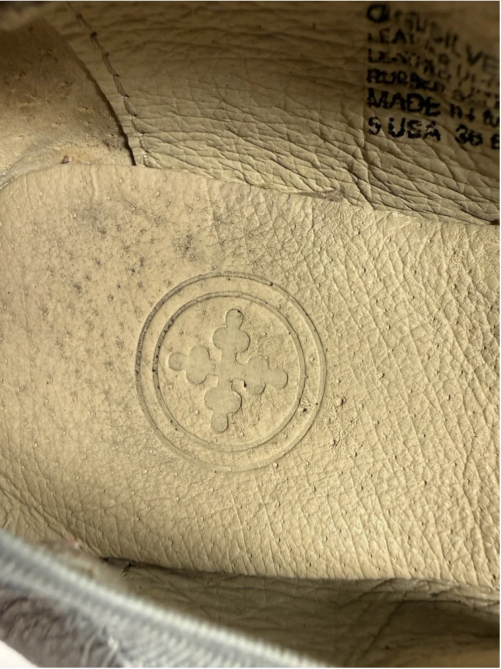 Tory Burch Womens Leather Ballet Flats Silver Sz 5